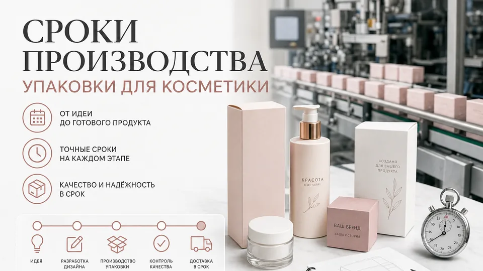 Сроки производства упаковки для косметики: реалистичный чек-лист запуска